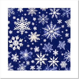 Chiyogami Snowflakes Pattern Posters and Art